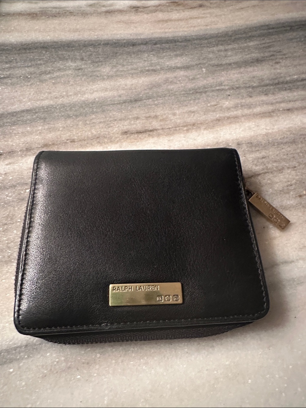 RALPH LAUREN LEATHER BI FOLD WALLET
